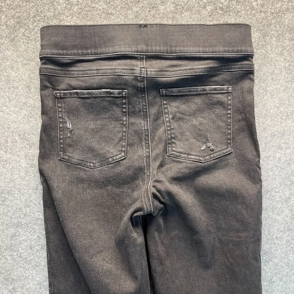 Spanx Women's Jegging Jeans Size S Black Mid Rise Stretch‎ Distressed